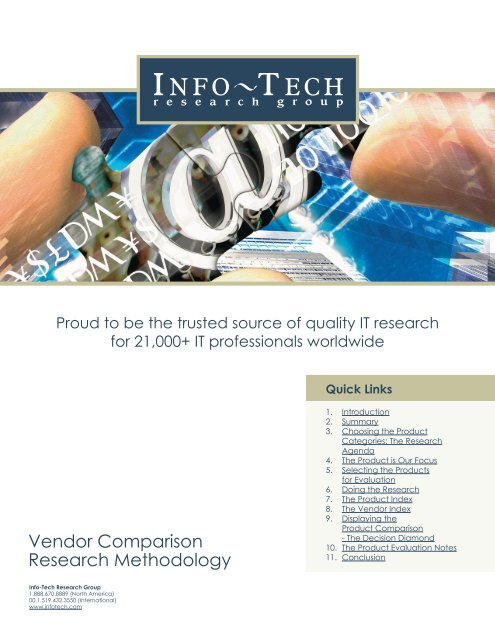 Vendor Comparison Research Methodology - Info-Tech Research