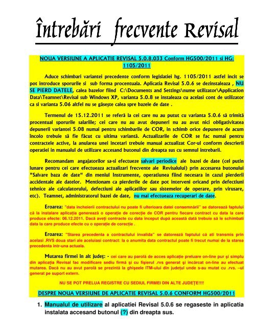 Antic Fault Salt Instalare Revisal Pe Un Calculator Nou Butlercarriers Com