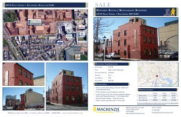 635 W PRATT STREET â¢ BALTIMORE, MD 21201 P a c a S t Paca St ...