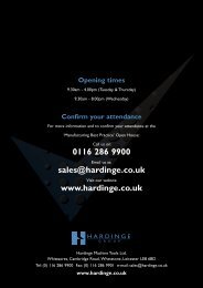 0116 286 9900 sales@hardinge.co.uk www.hardinge.co.uk