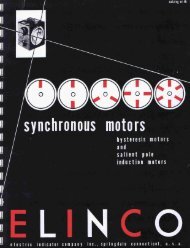 Synchronous Motors - Feb. 1956 - Elinco