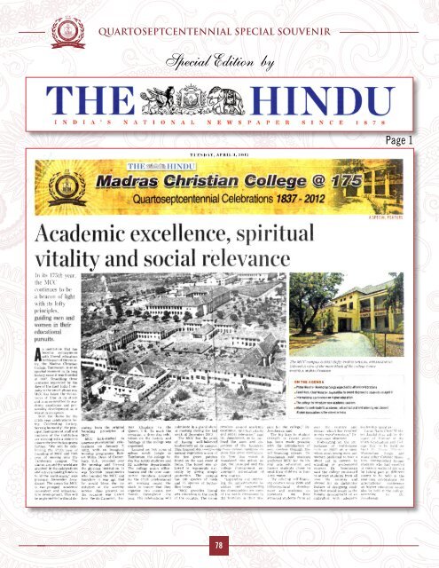 AUTONOMOUS - Madras Christian College