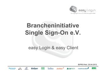 Brancheninitiative Single Sign-On e.v. - Bipro