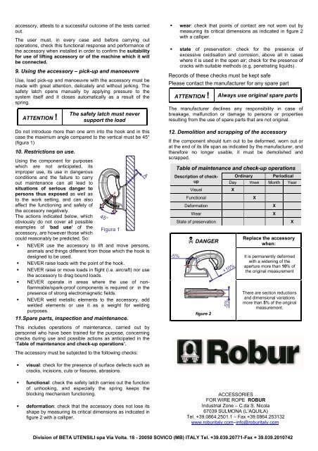 ISTRUZIONI Articolo 8069 - Robur