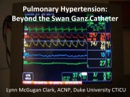 Pulmonary Hypertension: Beyond the Swan Ganz Catheter