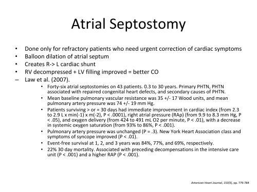 Pulmonary Hypertension: Beyond the Swan Ganz Catheter