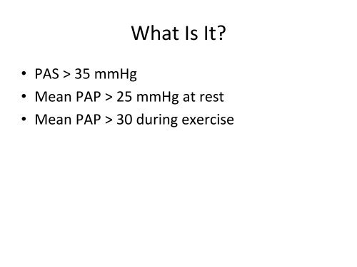 Pulmonary Hypertension: Beyond the Swan Ganz Catheter