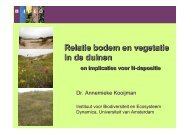 Relatie bodem en vegetatie in de duinen ... - VeldwerkPlaatsen