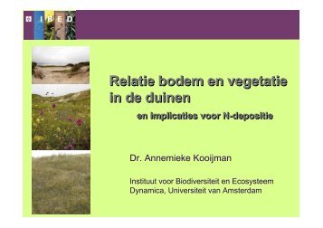Relatie bodem en vegetatie in de duinen ... - VeldwerkPlaatsen