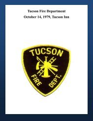 Tucson Fire Department October 14, 1979, Tucson Inn