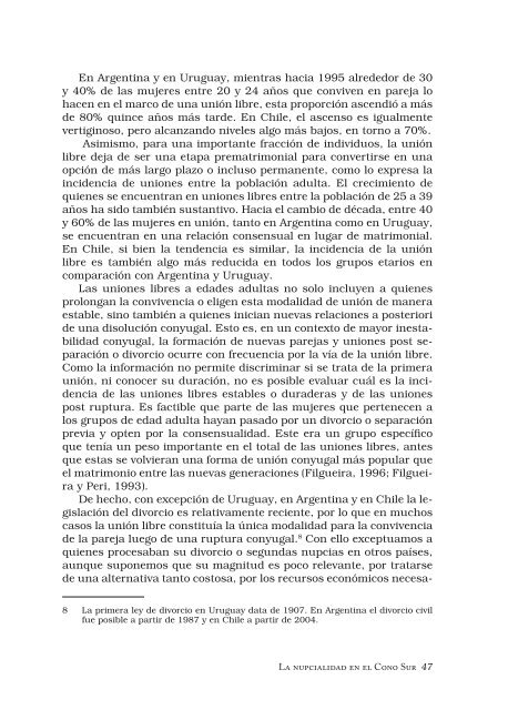 La nupcialidad en el Cono Sur - AsociaciÃ³n Latinoamericana de ...