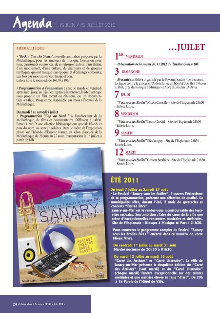 Mieux Vivre NÂ°146 - Juin 2011 (.pdf - 2,39 Mo) - Sanary-sur-Mer