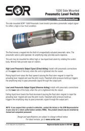 1530 Side Mounted Pneumatic Level Switch (Form GI439) - SOR Inc.