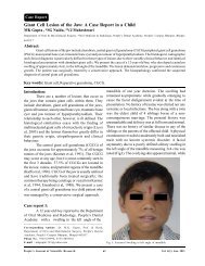 Giant Cell Lesion of the Jaw - People's Journal Of Scientific Research