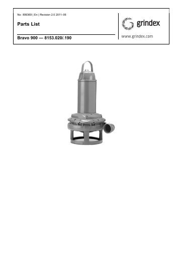 Spare Parts List - Grindex Pumps