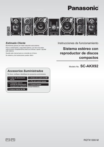 SC-AKX92 MANUAL DE USUARIO.pdf() - Panasonic