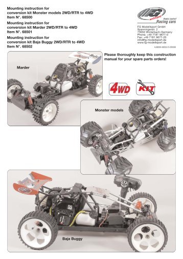 Mounting instruction for conversion kit Monster mod