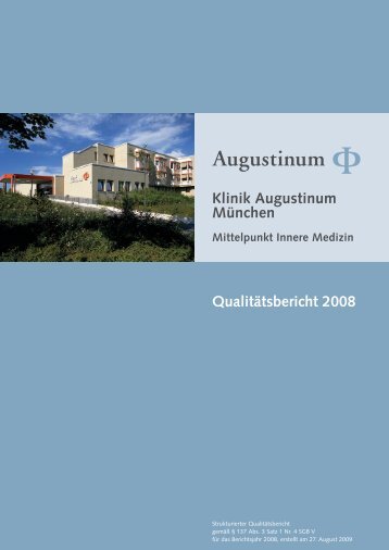 Klinik Augustinum MÃ¼nchen QualitÃ¤tsbericht 2008