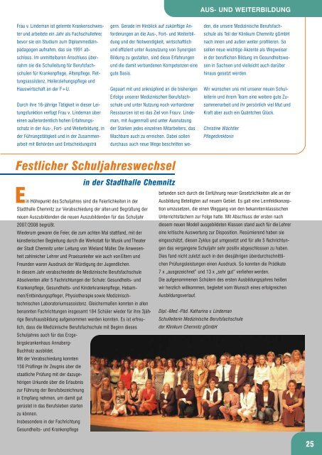 Klinoskop Nr. 4/2007 ( 2.7 MB im PDF - Klinikum Chemnitz