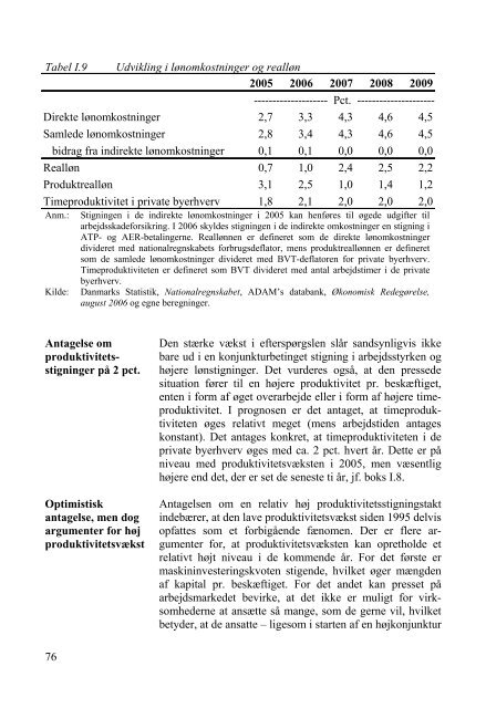 Dansk Ãkonomi EfterÃ¥r 2006 - De Ãkonomiske RÃ¥d