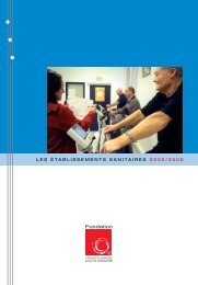 Les établissements sanitaires 2005/2006 - Fondation Caisses d ...