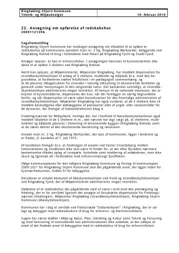 AnsÃ¸gning om opfÃ¸relse af redskabshus.pdf - RingkÃ¸bing-Skjern ...