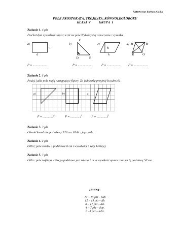 Sprawdzian w wersji do wydrukowania (plik pdf) - Interklasa