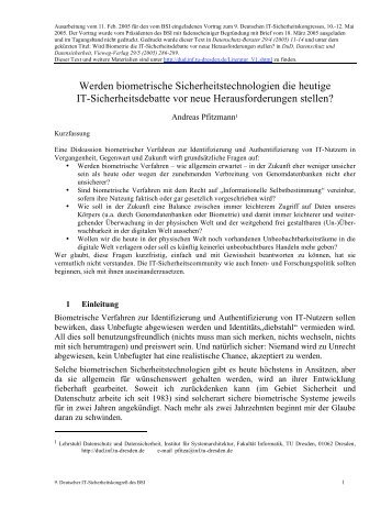Document (PDF) - Professur Datenschutz und Datensicherheit