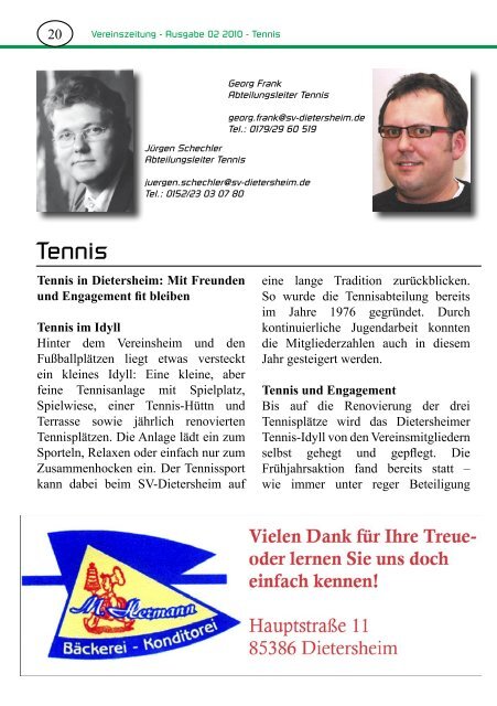 Vereinszeitung - SV Dietersheim