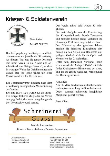 Vereinszeitung - SV Dietersheim