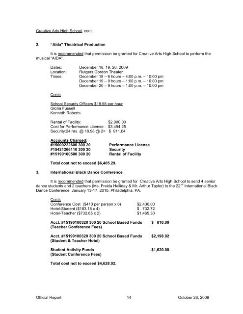 October 26 Official Minutes - Camden City Public Schools