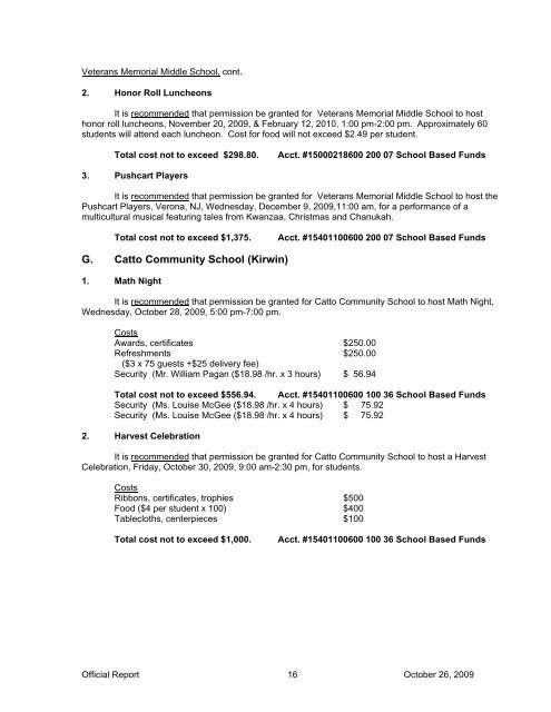 October 26 Official Minutes - Camden City Public Schools