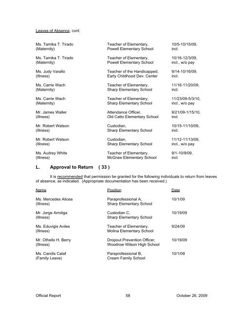 October 26 Official Minutes - Camden City Public Schools