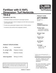 Fertilizer with 0.164% Dimension® Turf Herbicide 19-0-2