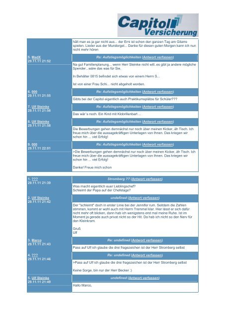Zum Chat-Protokoll - Capitol Versicherung