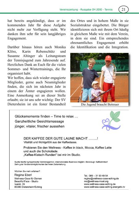 Vereinszeitung - SV Dietersheim