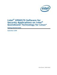 Getting Started Guide: Intel® EP80579 Software for Security