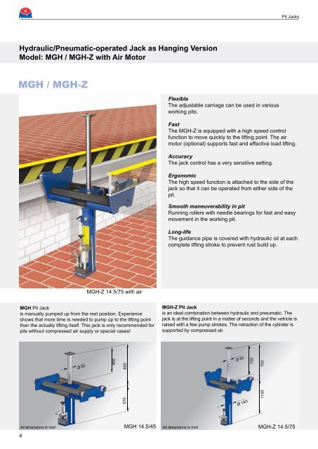 Pit Jacks, Support Systems and Accessories - Tecalemit AS