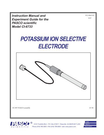 POTASSIUM ION SELECTIVE ELECTRODE - Frederiksen