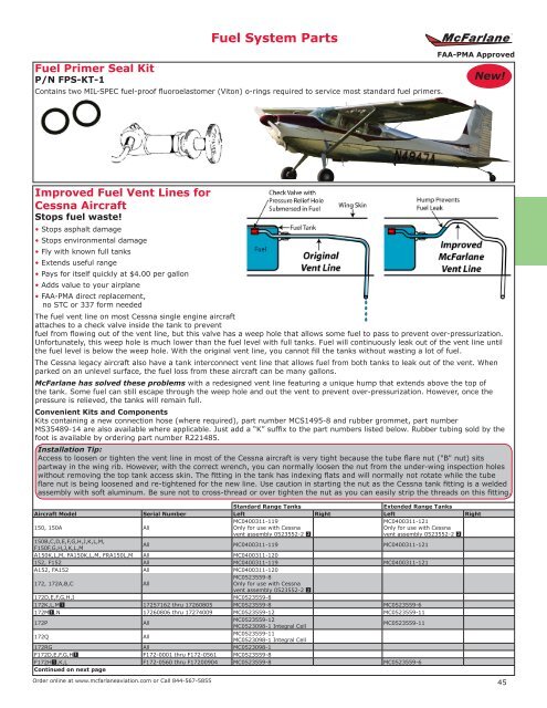 Eligibility Information - McFarlane Aviation Products