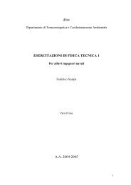 ESERCITAZIONI DI FISICA TECNICA 1 - Termoenergetica e ...