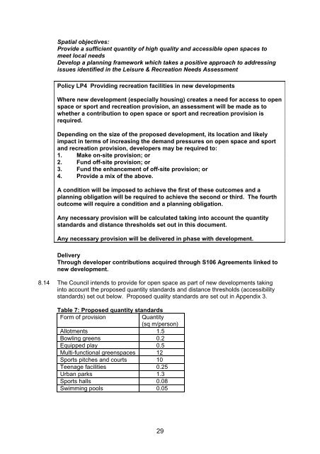 Leisure and Recreation Development Plan ... - Wiltshire Council