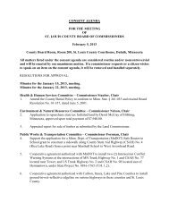 CONSENT AGENDA FOR THE MEETING OF ST. LOUIS COUNTY ...