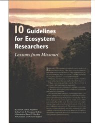 Ten Guidelines for Ecosystem Researchers: Lessons from Missouri