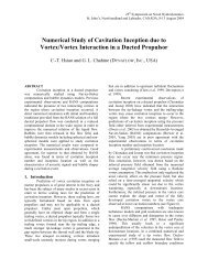 Numerical Study of Cavitation Inception due to ... - Dynaflow, Inc.