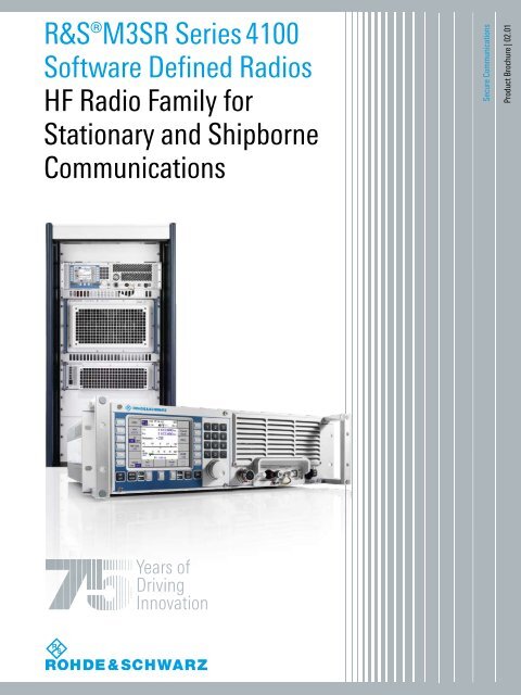 R&SÂ®M3SR Series 4100 Software Defined Radios HF Radio Family ...