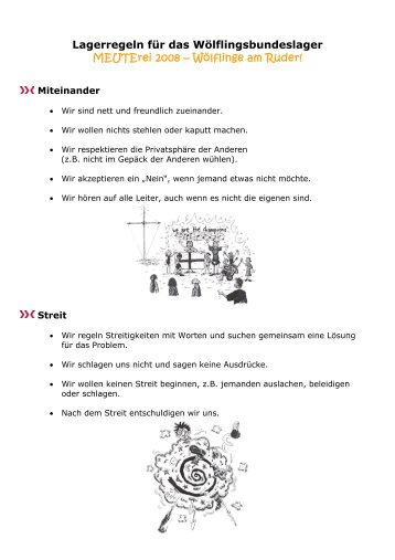 Lagerregeln fÃ¼r das WÃ¶lflingsbundeslager MEUTErei 2008 ...