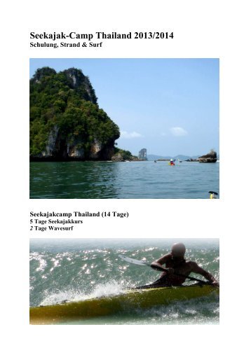 Seekajak-Camp Thailand - Kanu, Sport, Outdoor, Reisen