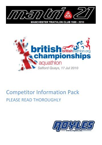 Competitor Information Pack - Manchester Triathlon Club
