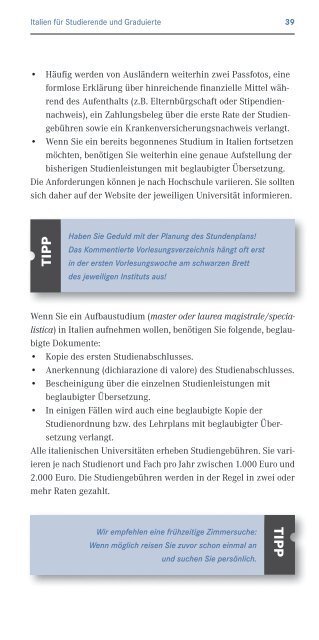 Studieren und Forschen in Italien - Deutsches Italienisches ...